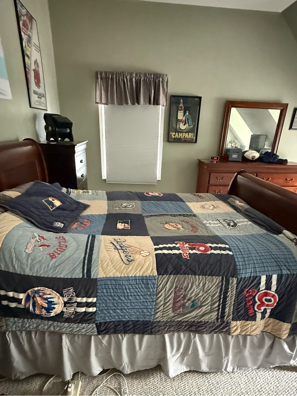 Pottery Barn Teen PBK MLB Baseball Patchwork Sports Quilt set sham
